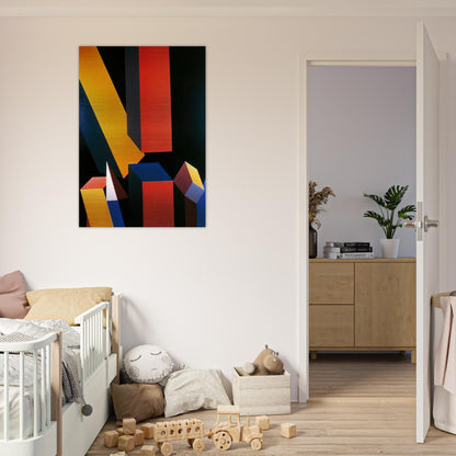 Byzantium - Hard Edge Painting - Miriam Schapiro Brushed Aluminum Print - 70x100 cm / 28x40 inches | Miriam Schapiro Aluminum Print | Miriam Schapiro Prints