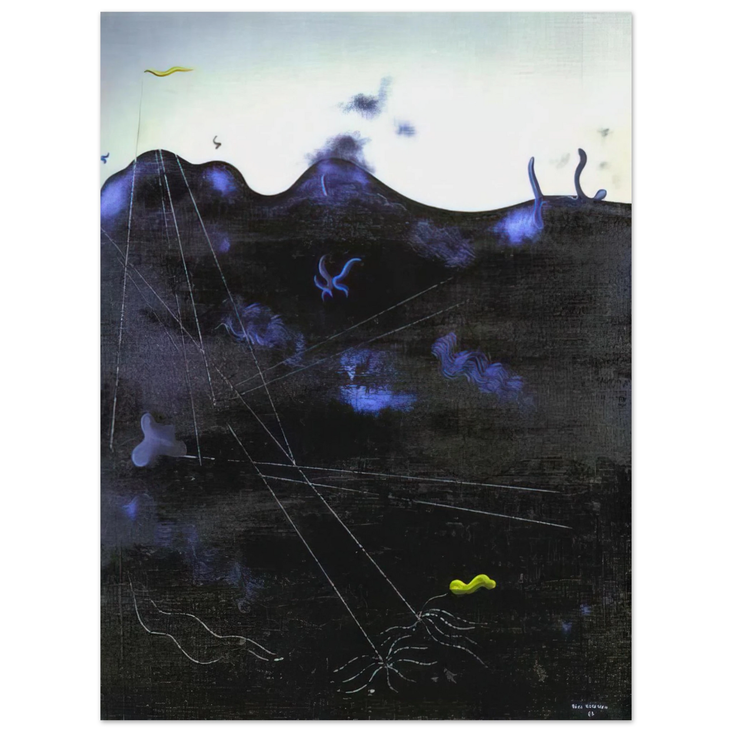 Yves Tanguy - Blue Bed  75x100 cm / 30x40inches Fine Art Poster
