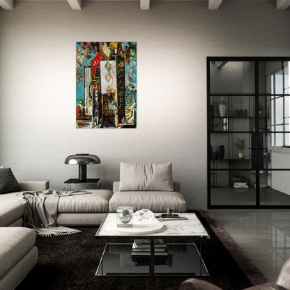 MALE AND FEMALE - Jackson Pollock Brushed Aluminum Print - 70x100 cm / 28x40 inches | Jackson Pollock Aluminum Print | Jackson Pollock Prints