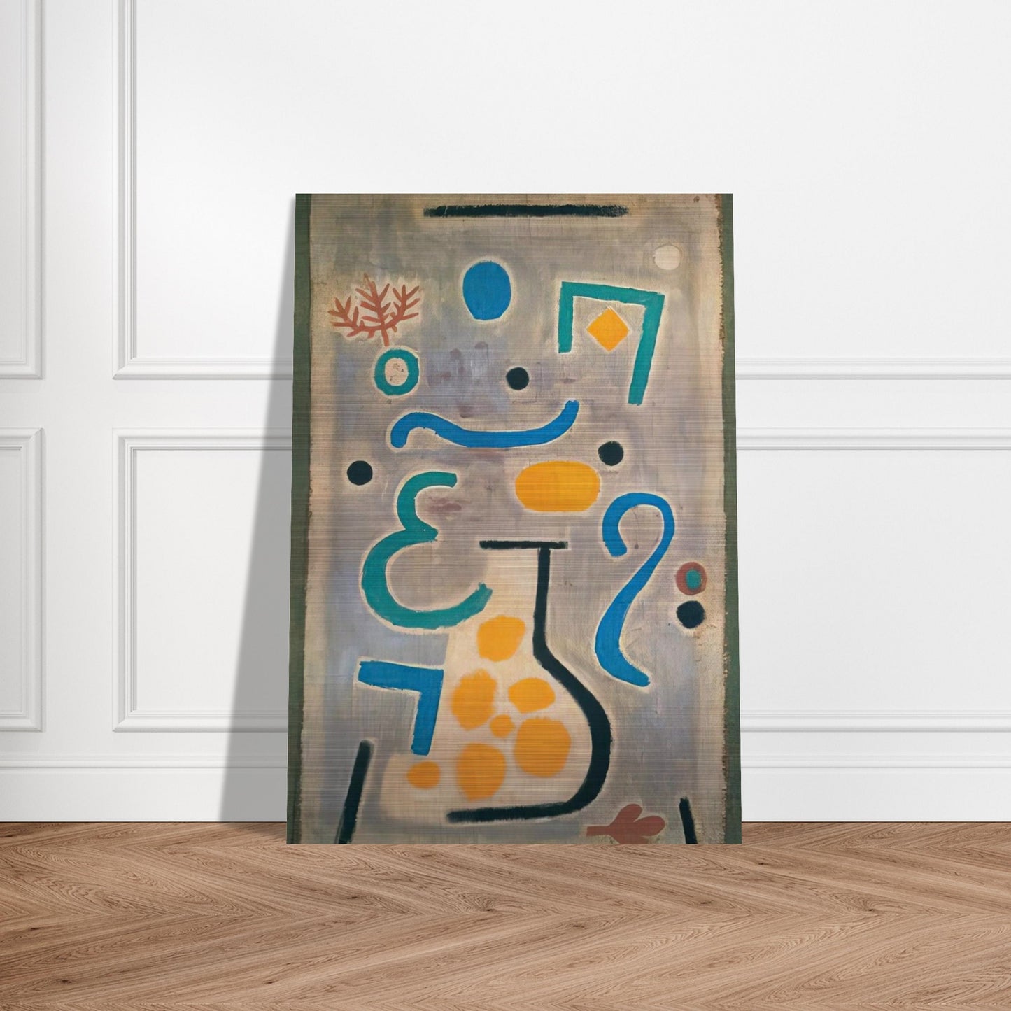 THE VASE 1938 - Paul Klee Brushed Aluminum Print - 70x100 cm / 28x40 inches | Paul Klee Aluminum Print | Paul Klee Prints