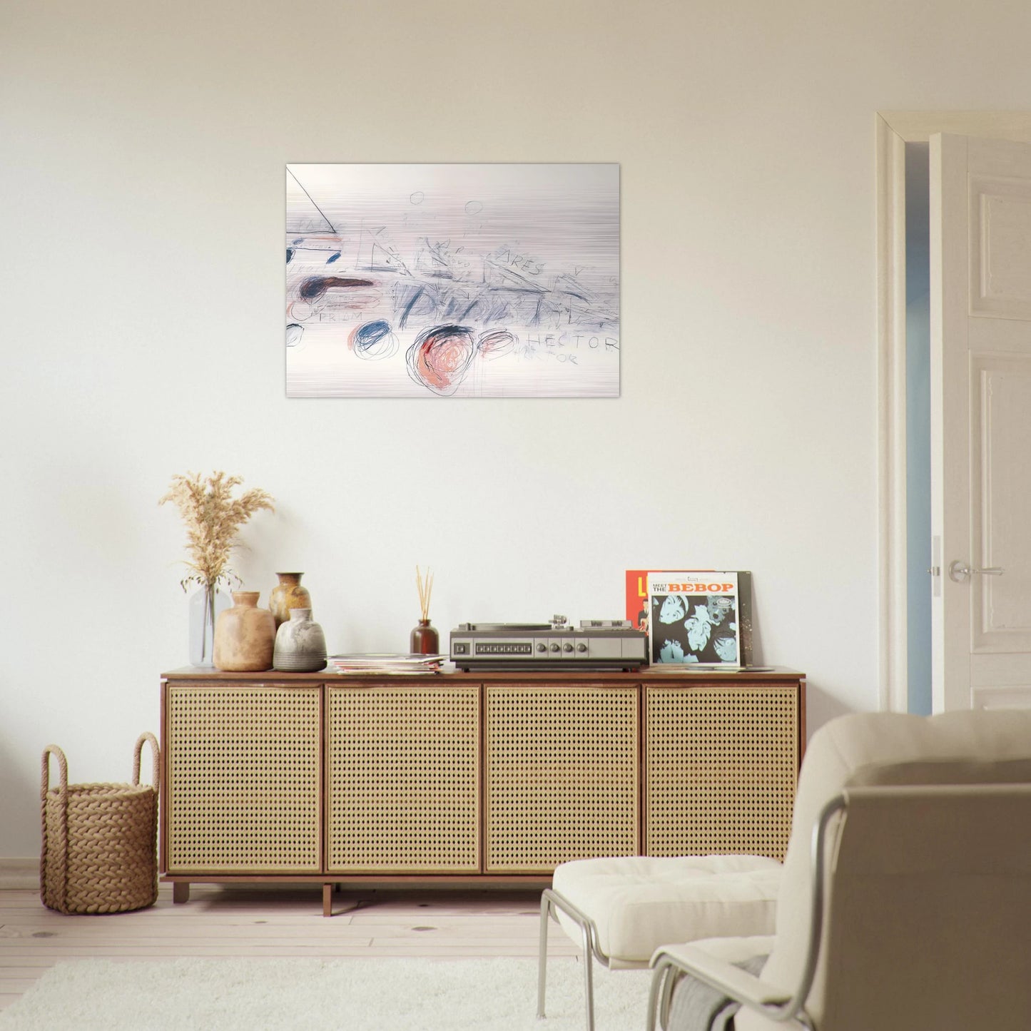 Fifty Days at Iliam. Ilians in Battle - Cy Twombly Brushed Aluminum Print - 70x100 cm / 28x40 inches | Cy Twombly Aluminum Print | Cy Twombly Prints