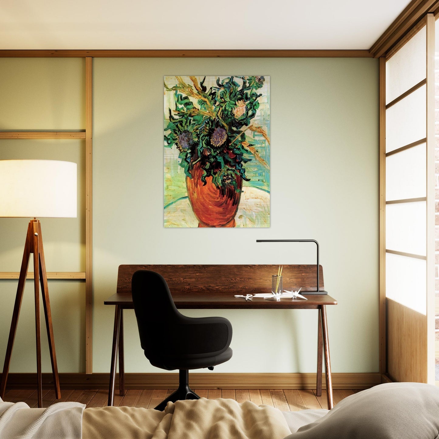 Still Life with Thistles - Vincent van Gogh Brushed Aluminum Print - 70x100 cm / 28x40 inches | Vincent van Gogh Aluminum Print | Vincent van Gogh Prints