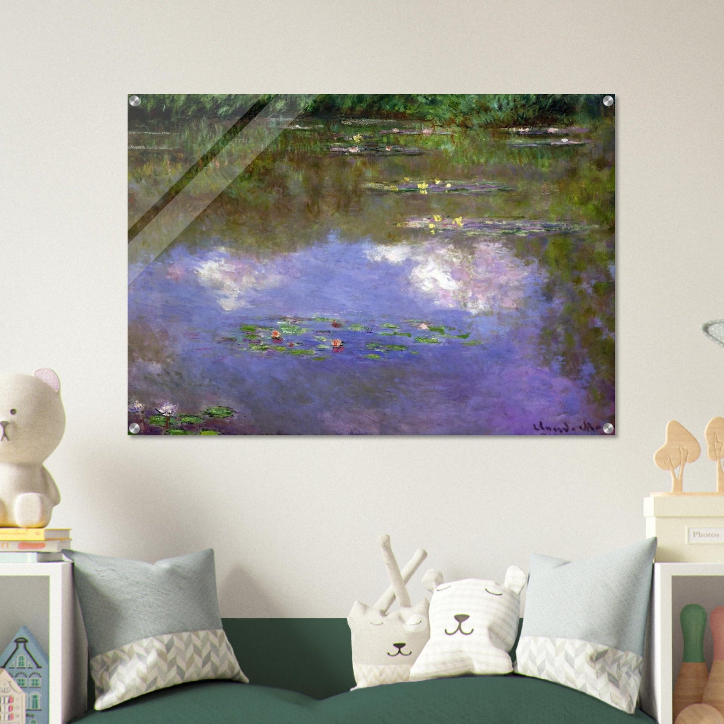 Water Lilies, The Clouds - claude monet Acrylic Print - 70x100 cm / 28x40″ inches | claude monet Wall Art | claude monet Prints