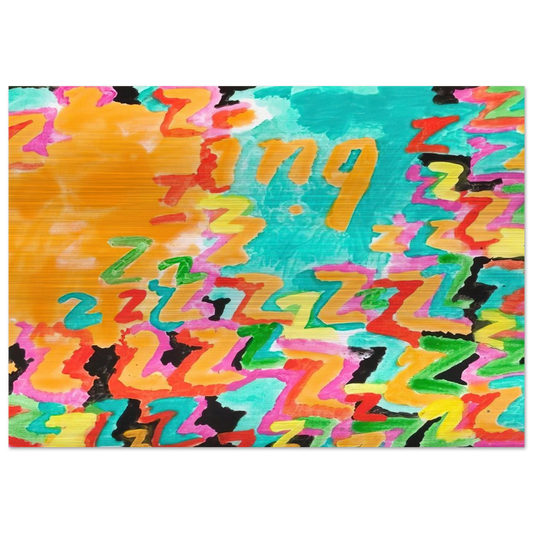 Untitled z-ing - 1984 - Paul Thek Brushed Aluminum Print - 70x100 cm / 28x40 inches | Paul Thek Aluminum Print | Paul Thek Prints
