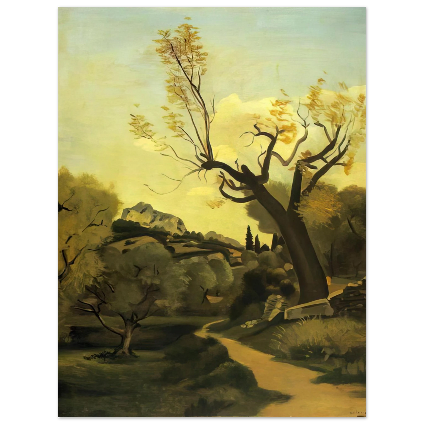 Andre Derain - THE ROAD AND THE TREE  75x100 cm / 30x40inches Fine Art Poster