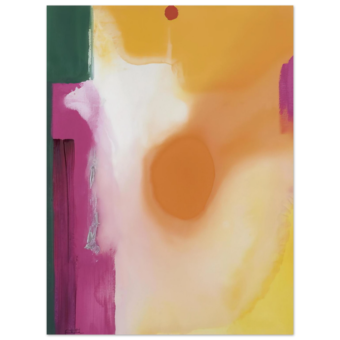 Helen Frankenthaler - Bullseye - 1989 Wall art - 13x18 cm / 5x7 inches - Fine Art Poster-canvas - -