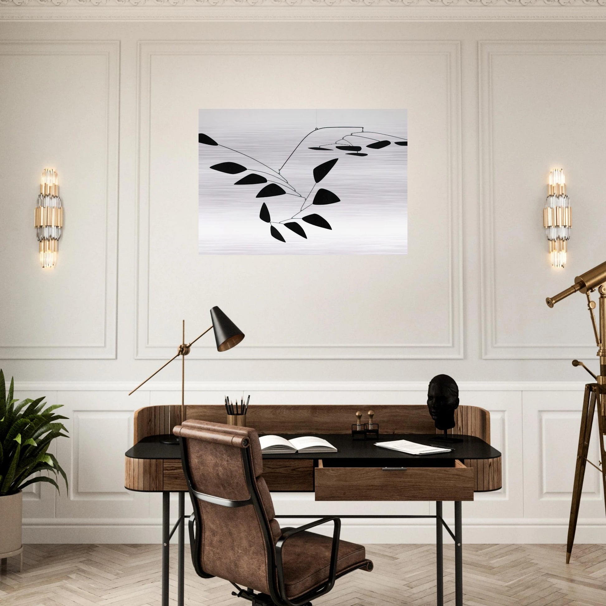THE Y 1960 - Alexander Calder Brushed Aluminum Print - 70x100 cm / 28x40 inches | Alexander Calder Aluminum Print | Alexander Calder Prints
