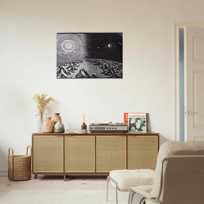 THE 4TH DAY OF THE CREATION - MC Escher Brushed Aluminum Print - 70x100 cm / 28x40 inches | MC Escher Aluminum Print | MC Escher Prints | Maurits Cornelis Escher Prints
