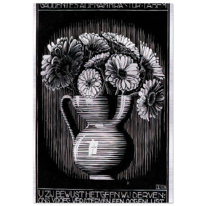 EMBLEMATA VASE - MC Escher Brushed Aluminum Print - 70x100 cm / 28x40 inches | MC Escher Aluminum Print | MC Escher Prints