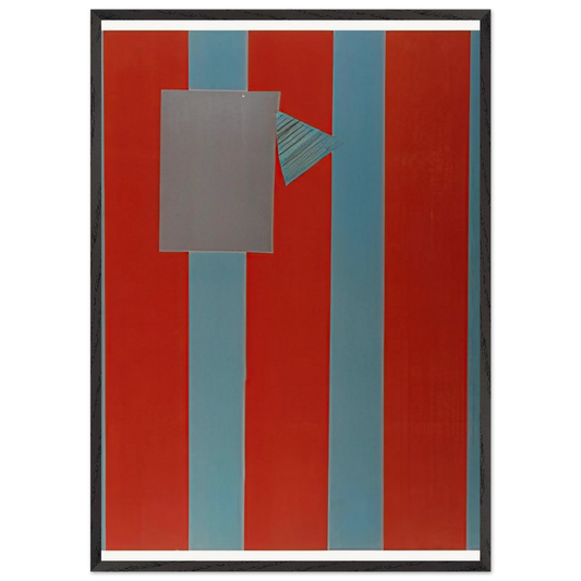 Castle Banner 5 - Sam Gilliam 70x100 cm / 28x40 inches Framed Art Print – Black Wooden Frame