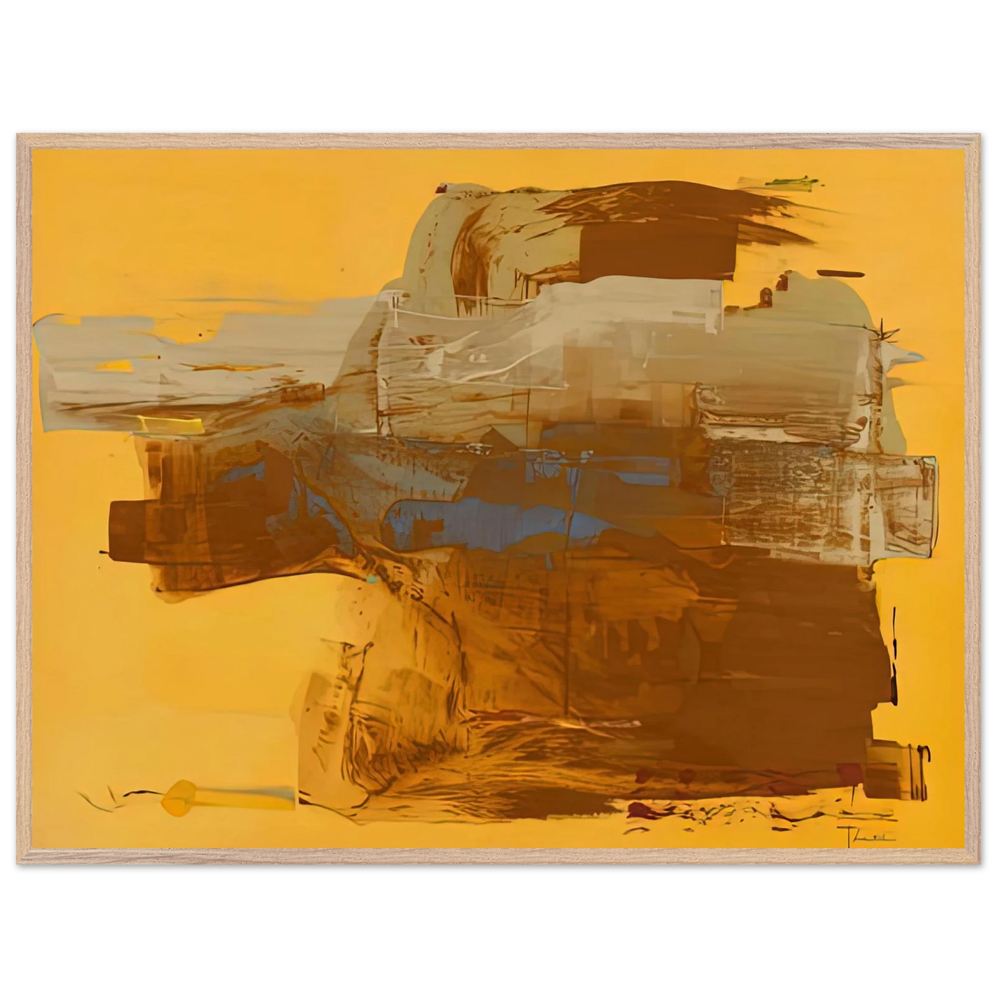 Helen Frankenthaler - Mineral Kingdom, 1976- Wall Art - 30x40 cm / 12x16 inches - Premium Wooden Framed Poster With Fine Art Paper-canvas - White frame