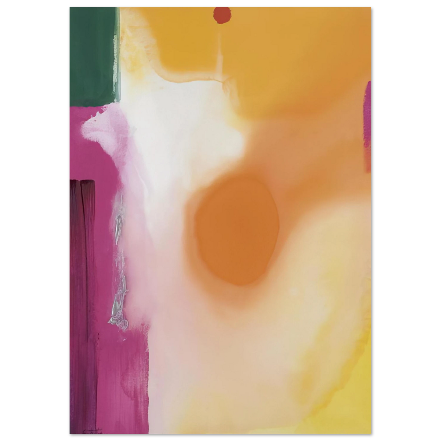 Helen Frankenthaler - Bullseye - 1989 Wall art - 40x50 cm / 16x20 inches - Premium Wooden Framed Poster With Fine Art Paper-canvas - Black frame