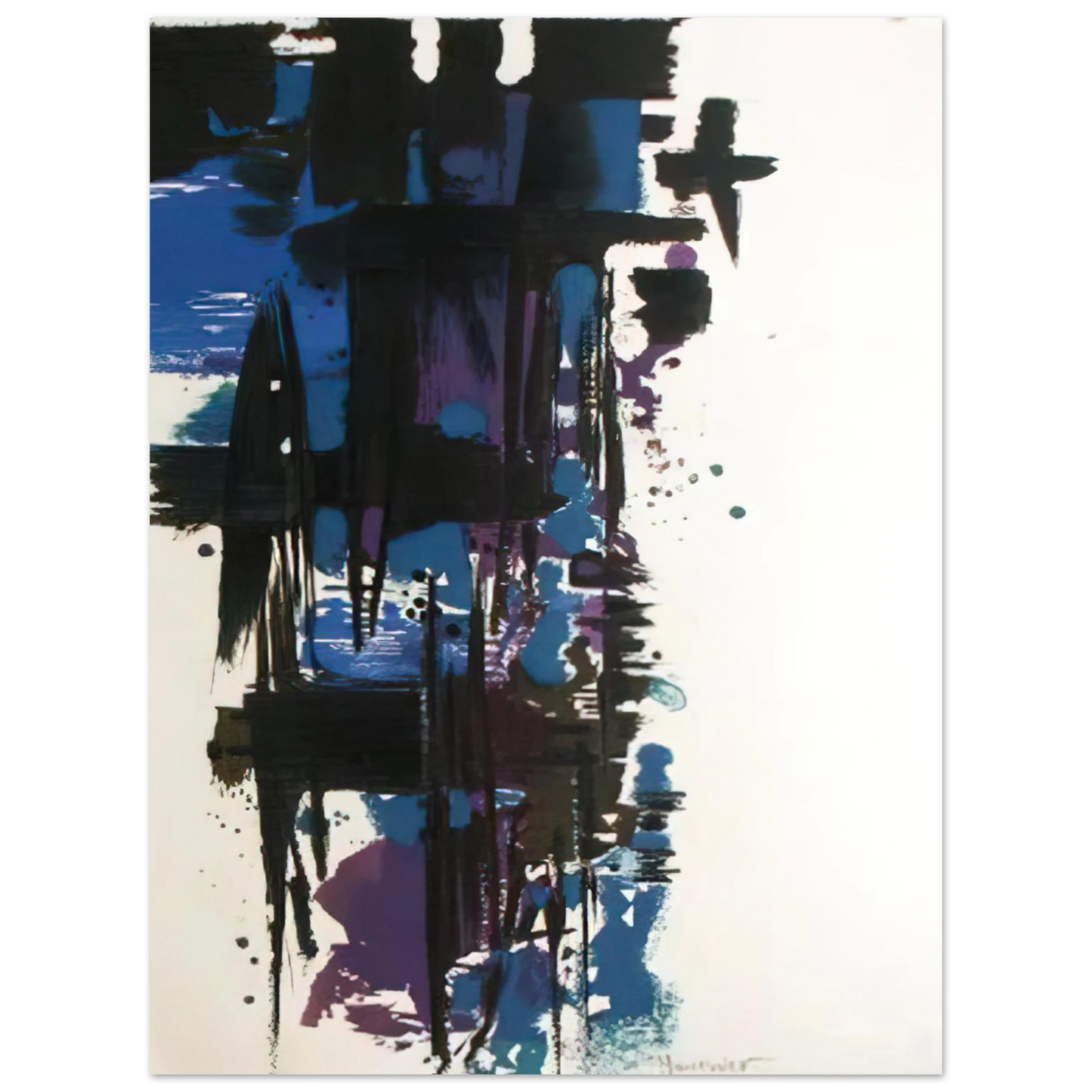 Alfred Manessier - Illustration from 'Elegie pour Martin Luther King' - 1978  75x100 cm / 30x40inches Fine Art Poster