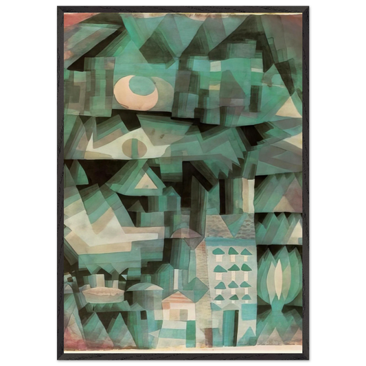 DREAM CITY 1921 - Paul Klee 70x100 cm / 28x40 inches Framed Art Print – Black Wooden Frame