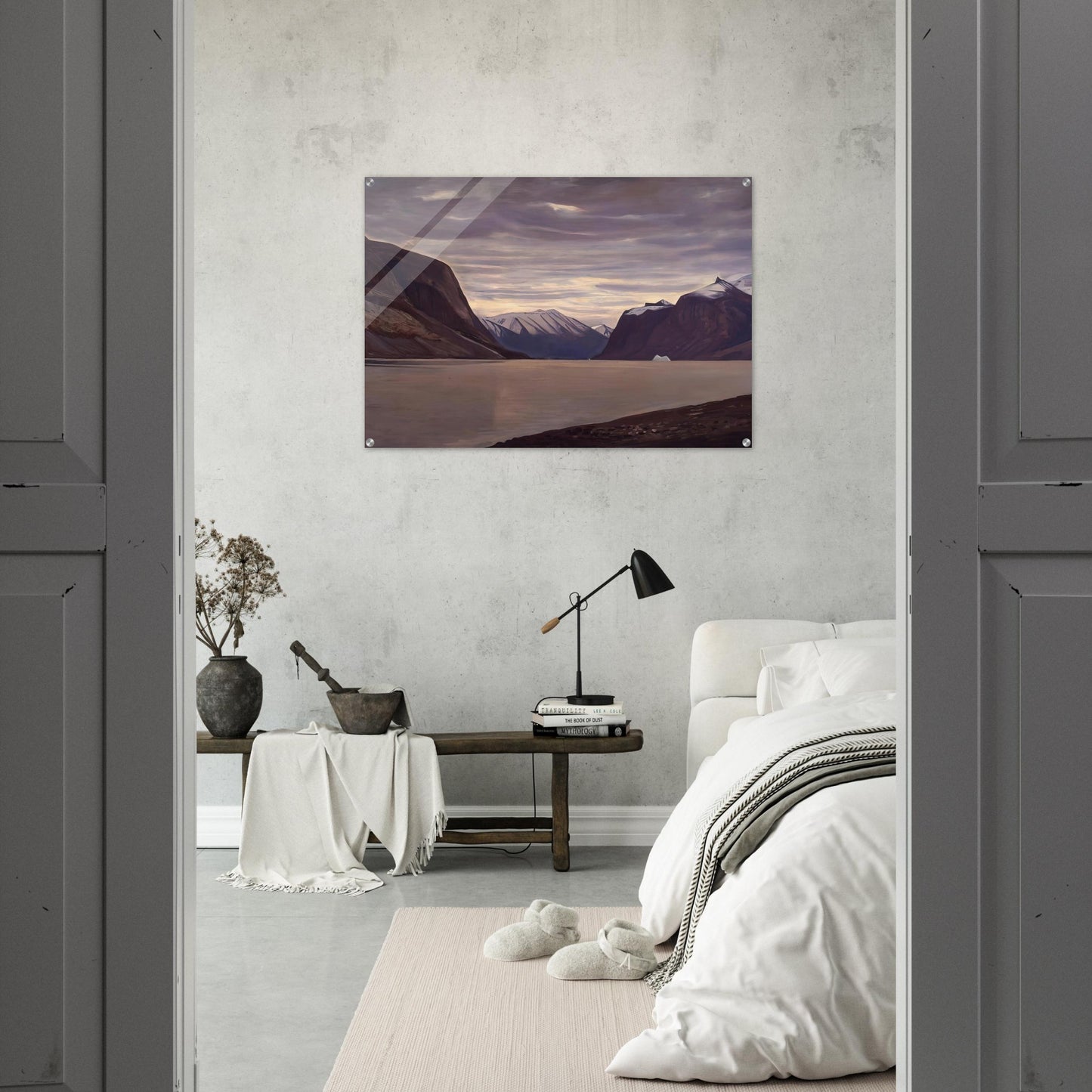 North Greenland Fiord, Gray Day - Rockwell Kent Acrylic Print - 70x100 cm / 28x40″ inches
