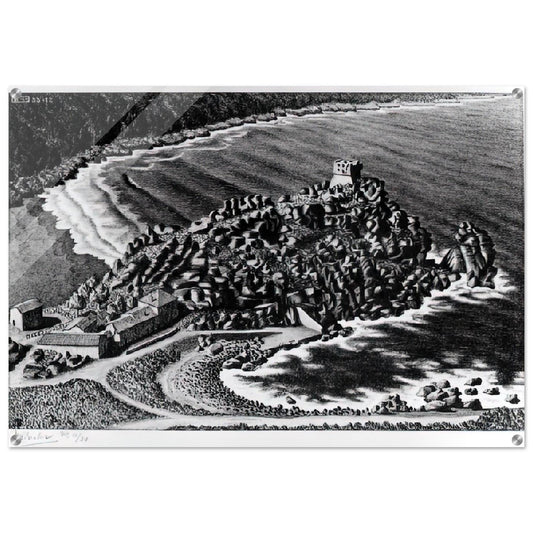 GULF OF PORTO CORSICA DECEMBER 1933 1933 - MC Escher Acrylic Print - 70x100 cm / 28x40″ inches | MC Escher Wall Art | MC Escher Prints