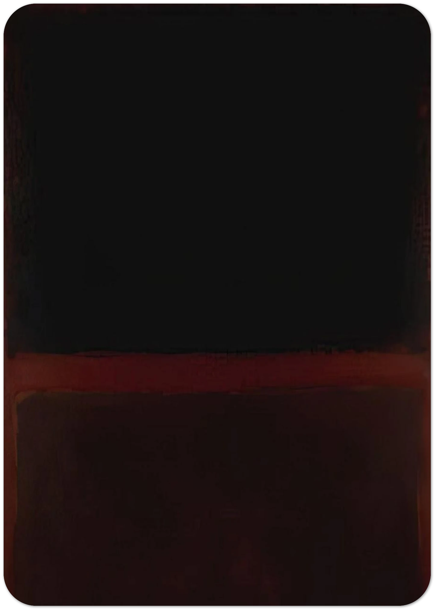 Black on Dark Sienna on Purple - 1960 By Mark Rothko Pack of 10 Post Cards | Mark Rothko Post Cards | A6 (10.5 x 14.8 cm) - 4.1 x 5.8 inches