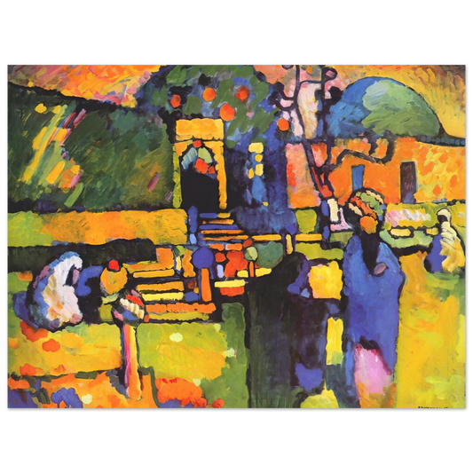 Wassily Kandinsky - ARABS I CEMETERY 1909  75x100 cm / 30x40inches Fine Art Poster