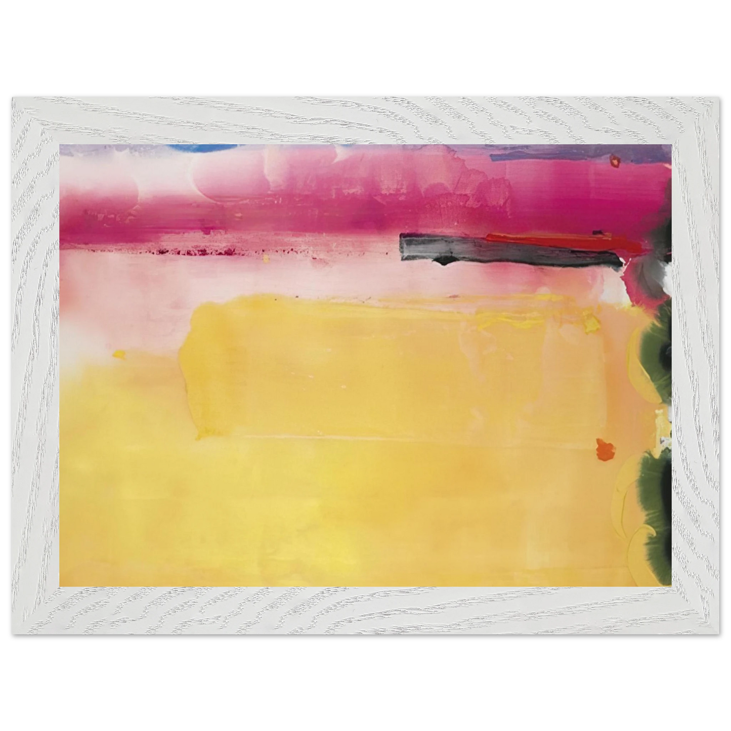 Helen Frankenthaler - Black-Eyed Susan - 1988 Wall art - 13x18 cm / 5x7 inches - Premium Wooden Framed Poster With Fine Art Paper-canvas - White frame