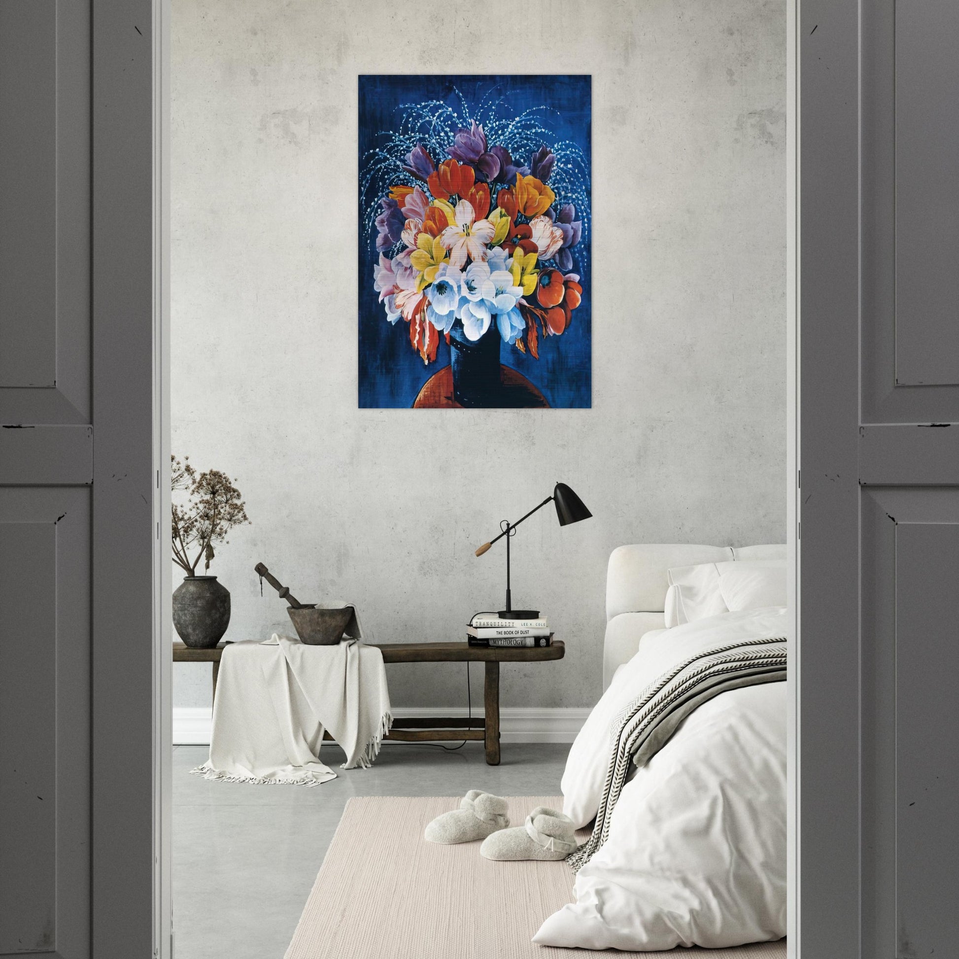 BOUQUET OF TULIPS - Moise Kisling Brushed Aluminum Print - 70x100 cm / 28x40 inches | Moise Kisling Aluminum Print | Moise Kisling Prints