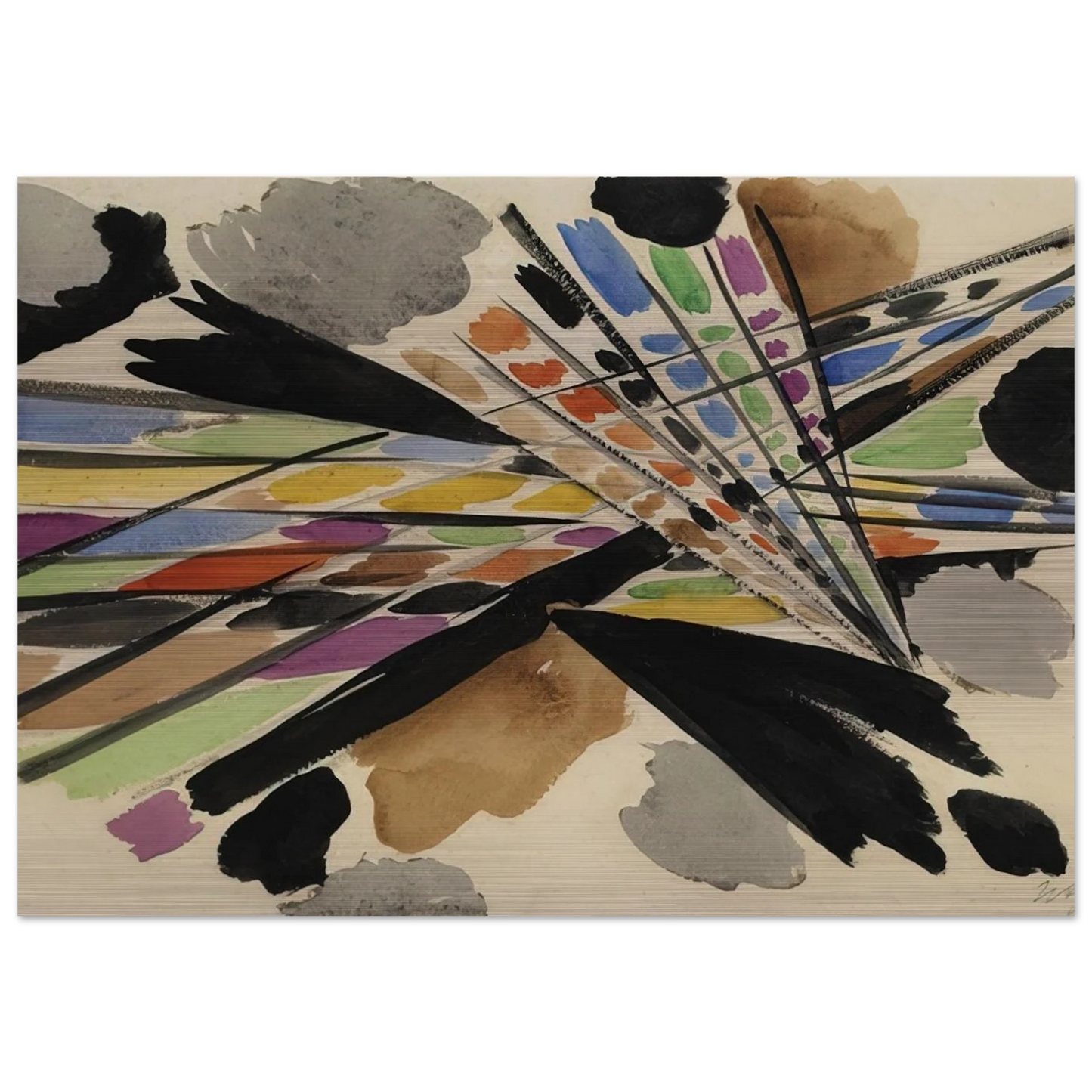 Diagonale - 1954 - Ernst Wilhelm Nay Brushed Aluminum Print - 70x100 cm / 28x40 inches | Ernst Wilhelm Nay Aluminum Print | Ernst Wilhelm Nay Prints
