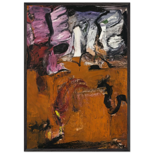 PALLAS ATHENA EARTH 1961 - Grace Hartigan 70x100 cm / 28x40 inches Framed Art Print – Black Wooden Frame