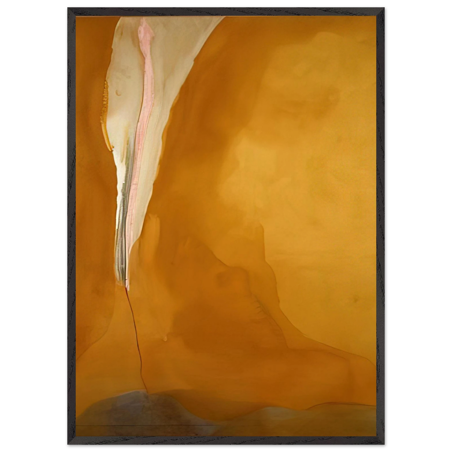 Helen Frankenthaler - Coral Wedge - 1972 Wall art - 50x70 cm / 20x28 inches - Premium Wooden Framed Poster With Fine Art Paper-canvas - White frame