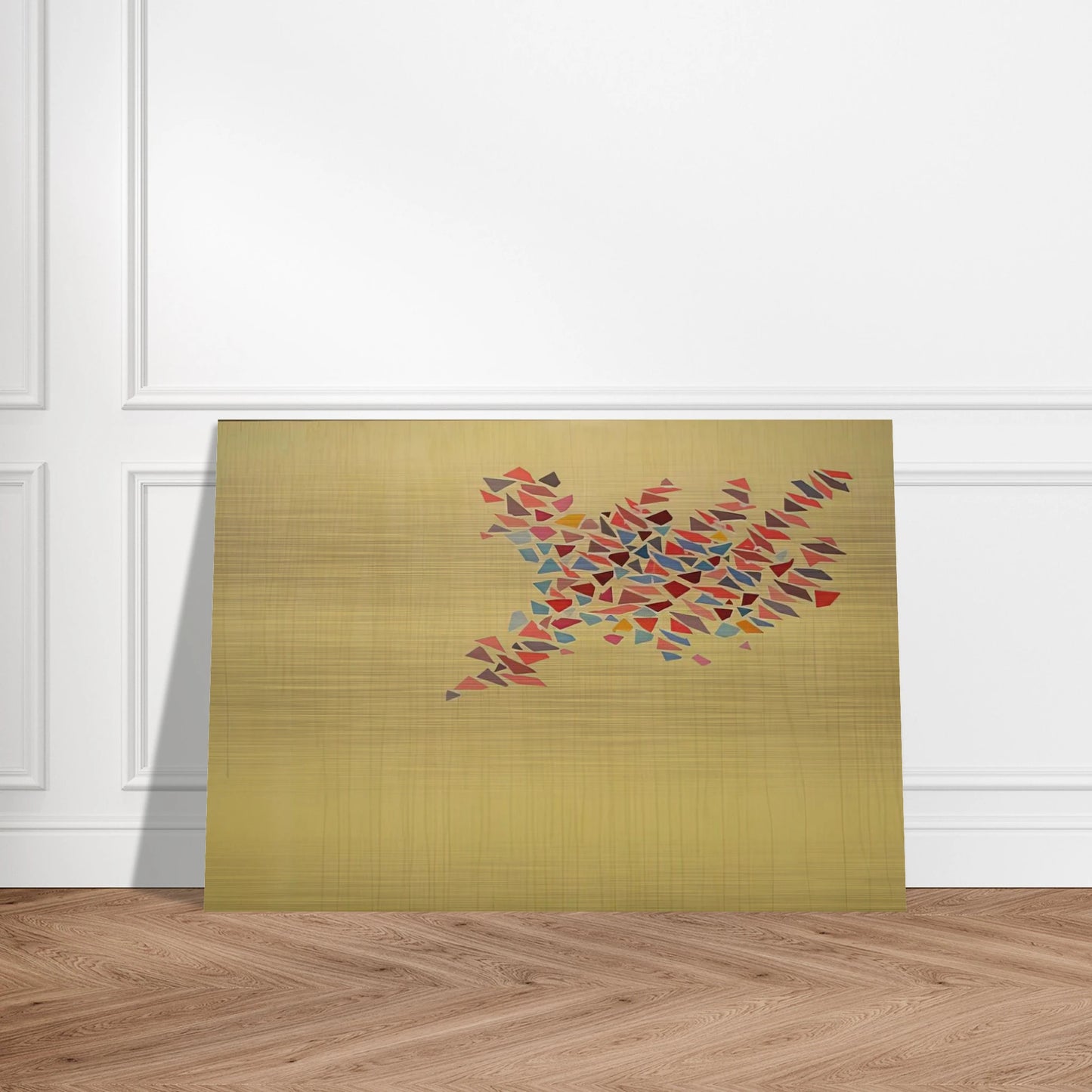 Colors on Pale Yellow - 1975 - Robert Goodnough Brushed Aluminum Print - 70x100 cm / 28x40 inches | Robert Goodnough Aluminum Print | Robert Goodnough Prints