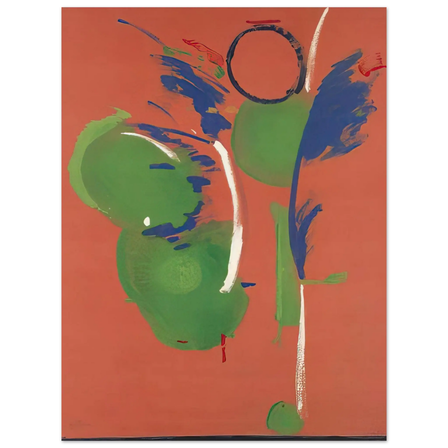 Helen Frankenthaler - Mary, Mary - 1987 Wall art - 28x43  cm / XL (11x17 Inches) - Premium Wooden Framed Poster With Fine Art Paper - Wood frame