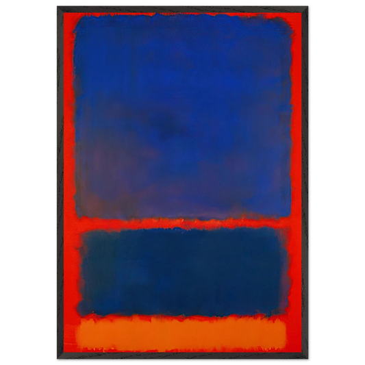 Blue Orange Red - 1961 - Mark Rothko 70x100 cm / 28x40 inches Framed Art Print – Black Wooden Frame