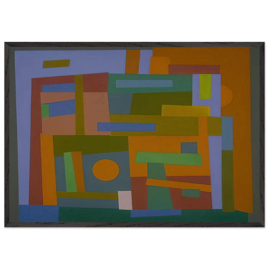 Number 30 - 1938 - Ad Reinhardt 70x100 cm / 28x40 inches Framed Art Print – Black Wooden Frame