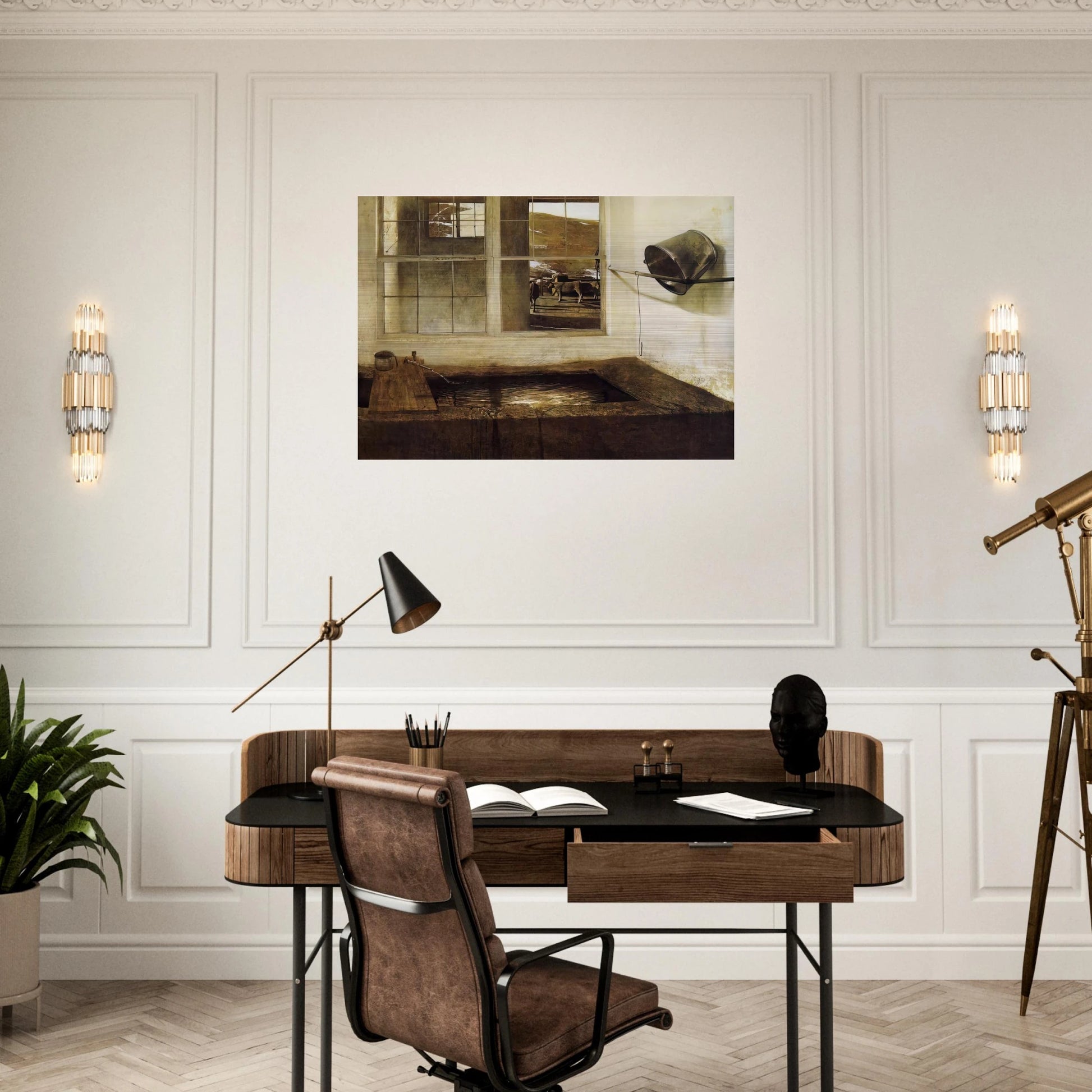 SPRING FED - Andrew Wyeth Brushed Aluminum Print - 70x100 cm / 28x40 inches | Andrew Wyeth Aluminum Print | Andrew Wyeth Prints