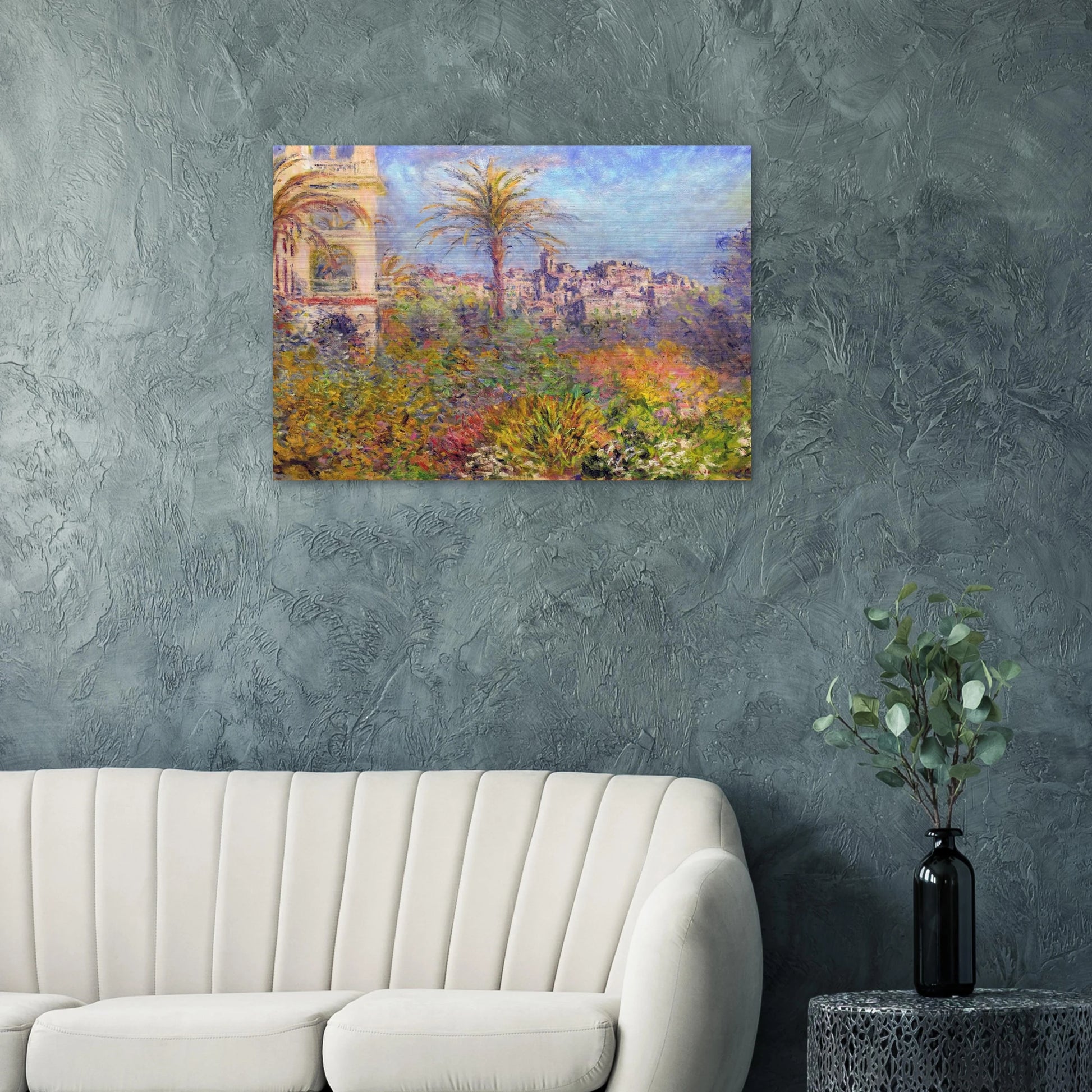 Villas at Bordighera 03 - claude monet Brushed Aluminum Print - 70x100 cm / 28x40 inches | claude monet Aluminum Print | claude monet Prints