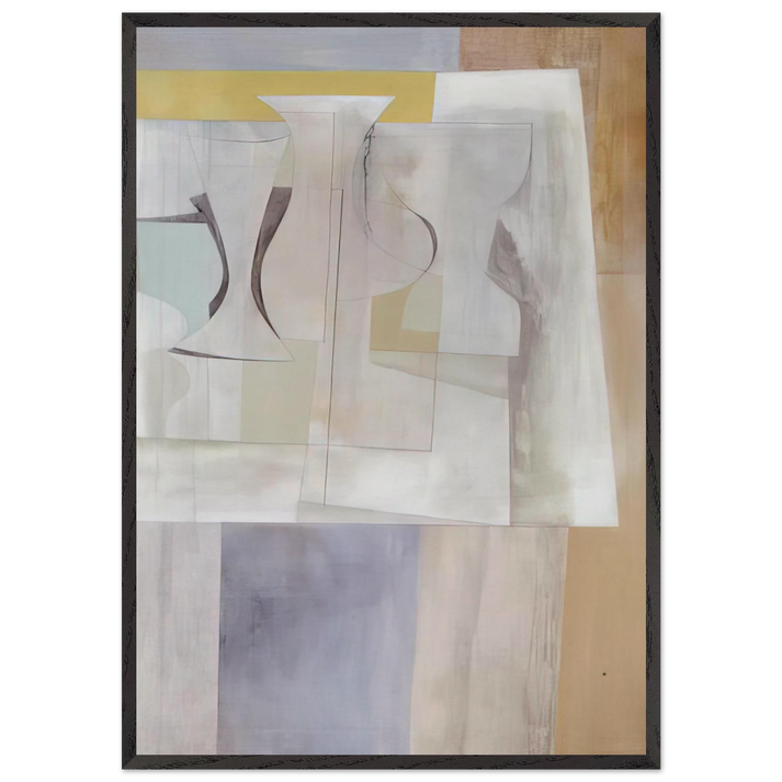 Sept 8-54 Torcello - 1954 - Ben Nicholson 70x100 cm / 28x40 inches Framed Art Print – Black Wooden Frame