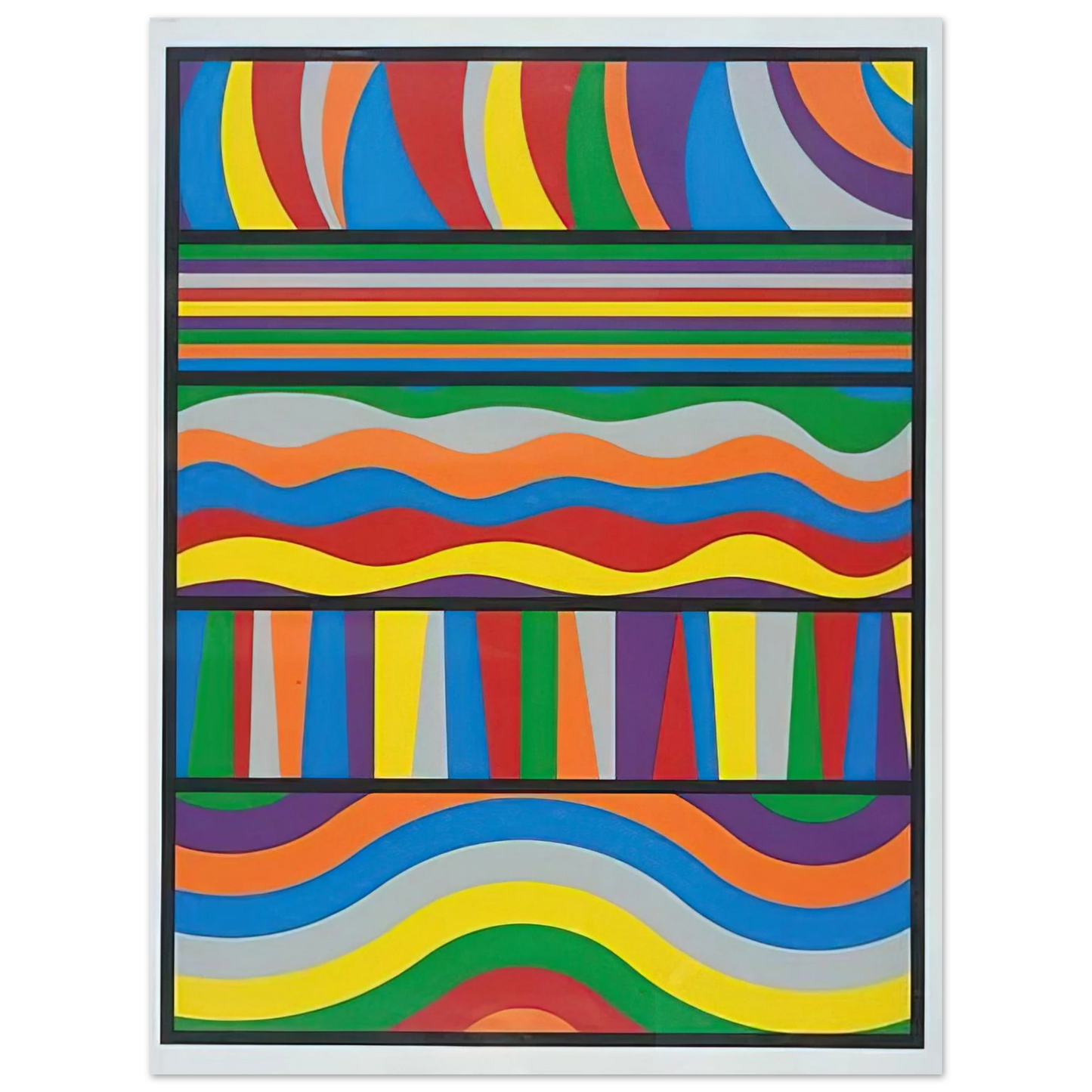Sol LeWitt - Linear Composition  75x100 cm / 30x40inches Fine Art Poster