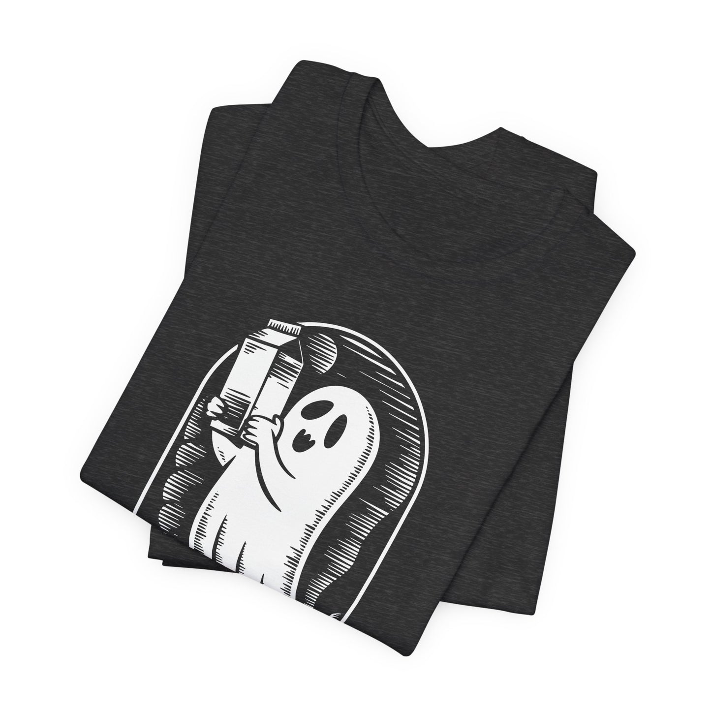 Halloween-T-Shirt „Einfach ein Papa, der immer mit Milch zurückkam“ – Unisex-Kurzarmshirt aus Jersey