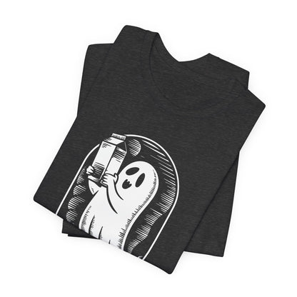 Halloween-T-Shirt „Einfach ein Papa, der immer mit Milch zurückkam“ – Unisex-Kurzarmshirt aus Jersey