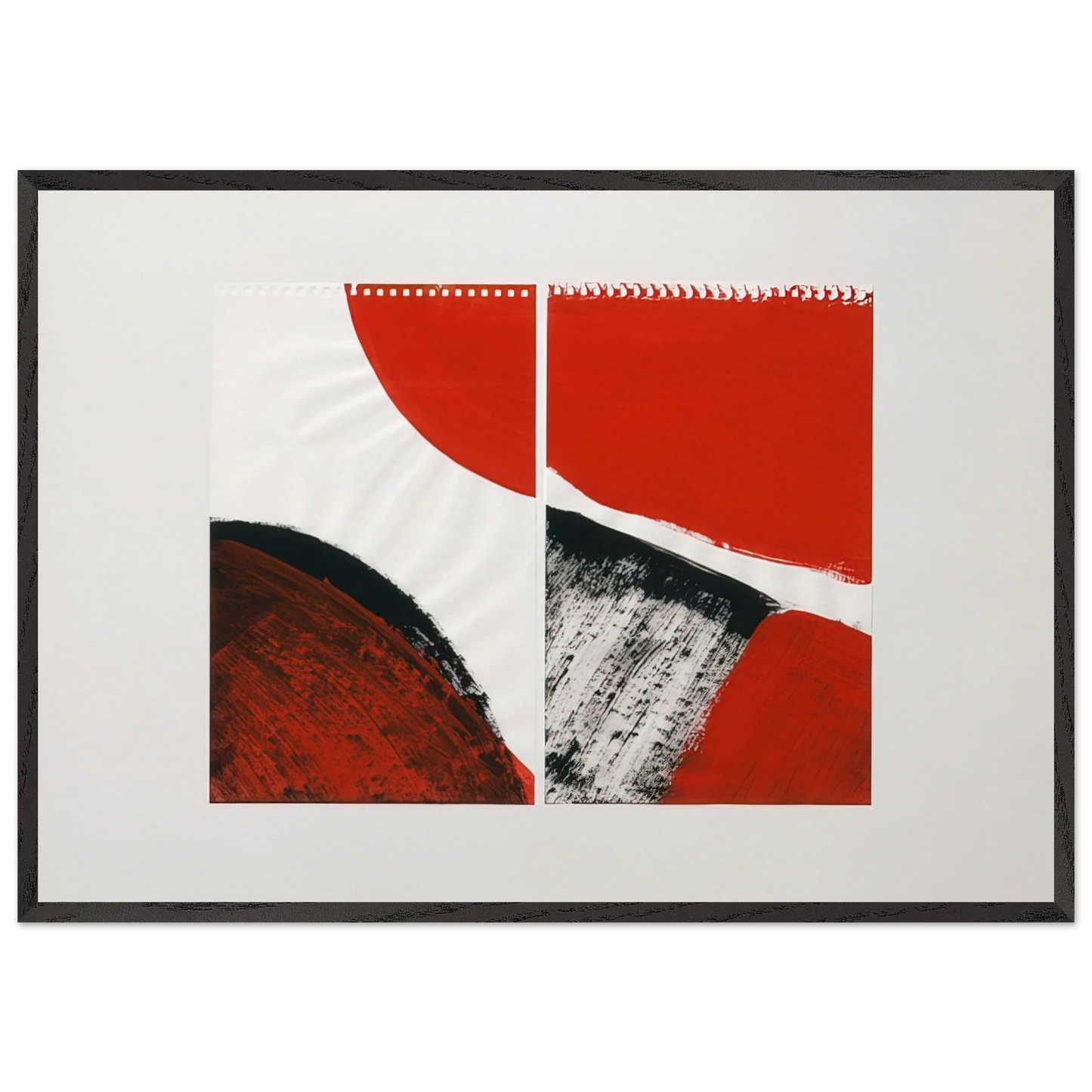 WHO KNOWS THE BEGINNING AND WHO KNOWS THE END II 1976 - Blinky Palermo 70x100 cm / 28x40 inches Framed Art Print – Black Wooden Frame