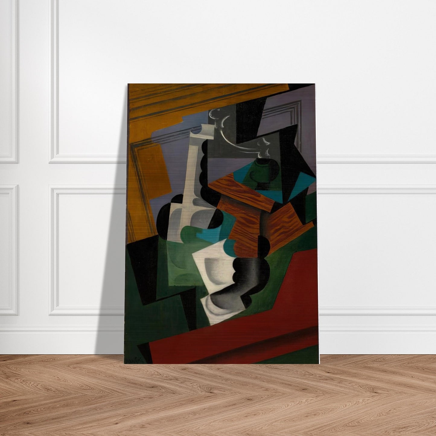 THE COFFEE MILL 1916 - Juan Gris Brushed Aluminum Print - 70x100 cm / 28x40 inches | Juan Gris Aluminum Print | Juan Gris Prints