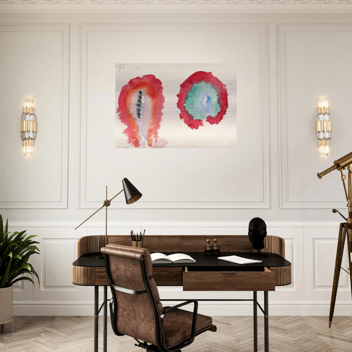 WHEAT AND WORMWOOD 1922 - Hilma af Klint Brushed Aluminum Print - 70x100 cm / 28x40 inches | Hilma af Klint Aluminum Print | Hilma af Klint Prints