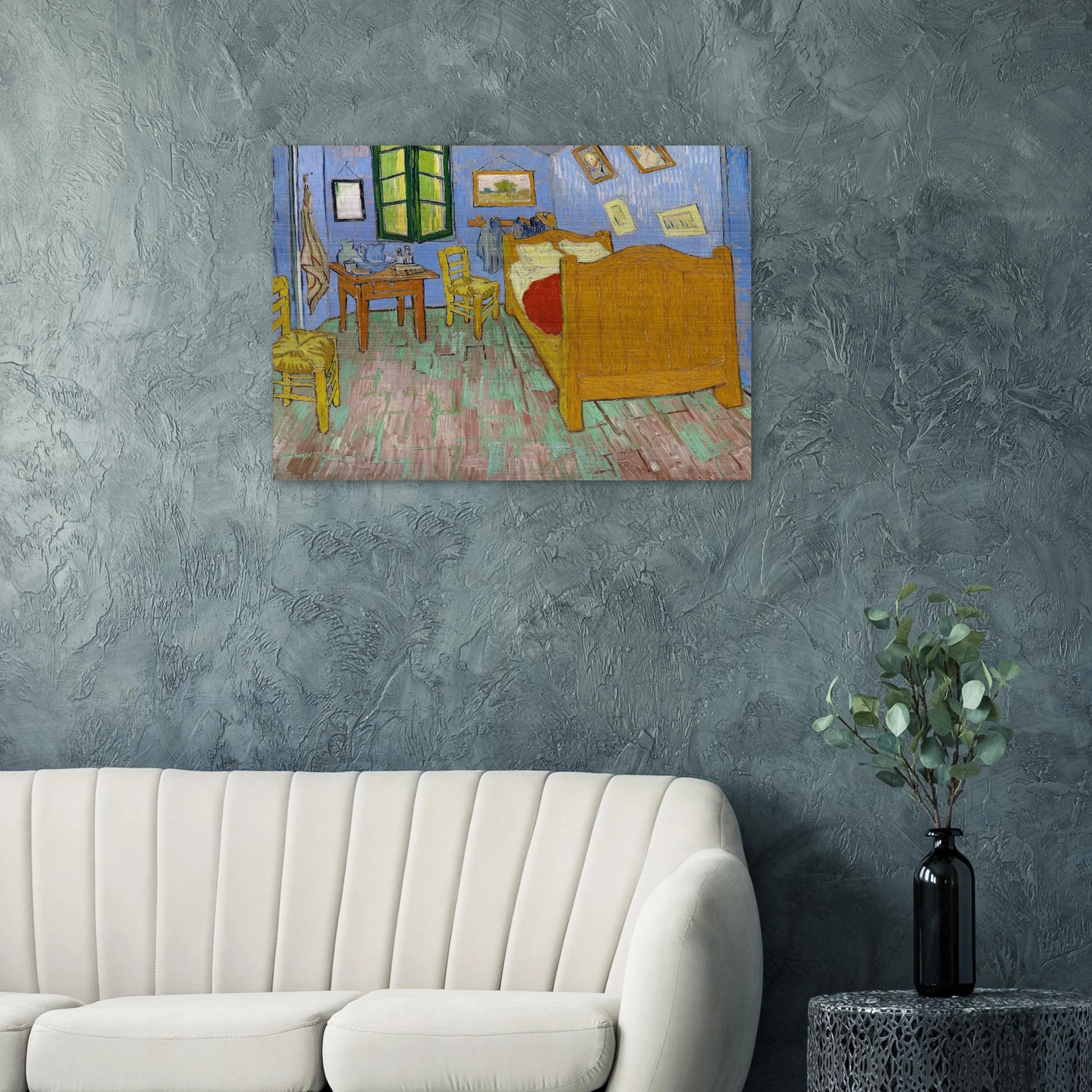 Vincent's Bedroom in Arles - Vincent van Gogh Brushed Aluminum Print - 70x100 cm / 28x40 inches | Vincent van Gogh Aluminum Print | Vincent van Gogh Prints