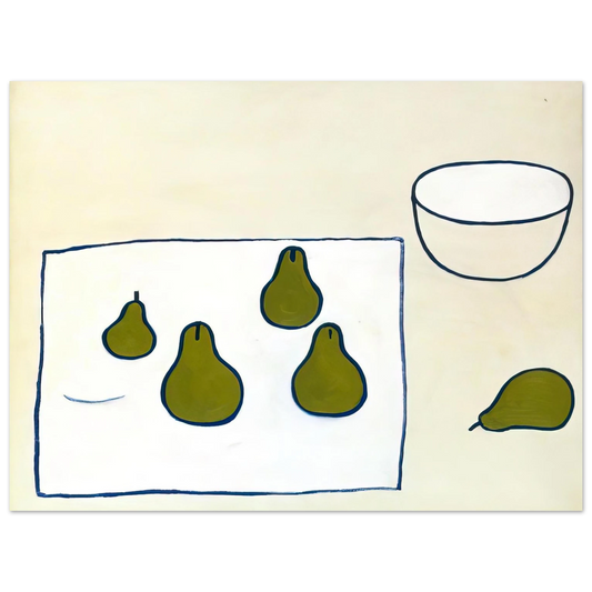 William Scott - Five Pears - 1976  75x100 cm / 30x40inches Fine Art Poster