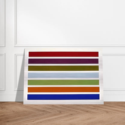 Wall Stripes No. 3 - 1962 - Gene Davis Brushed Aluminum Print - 70x100 cm / 28x40 inches | Gene Davis Aluminum Print | Gene Davis Prints
