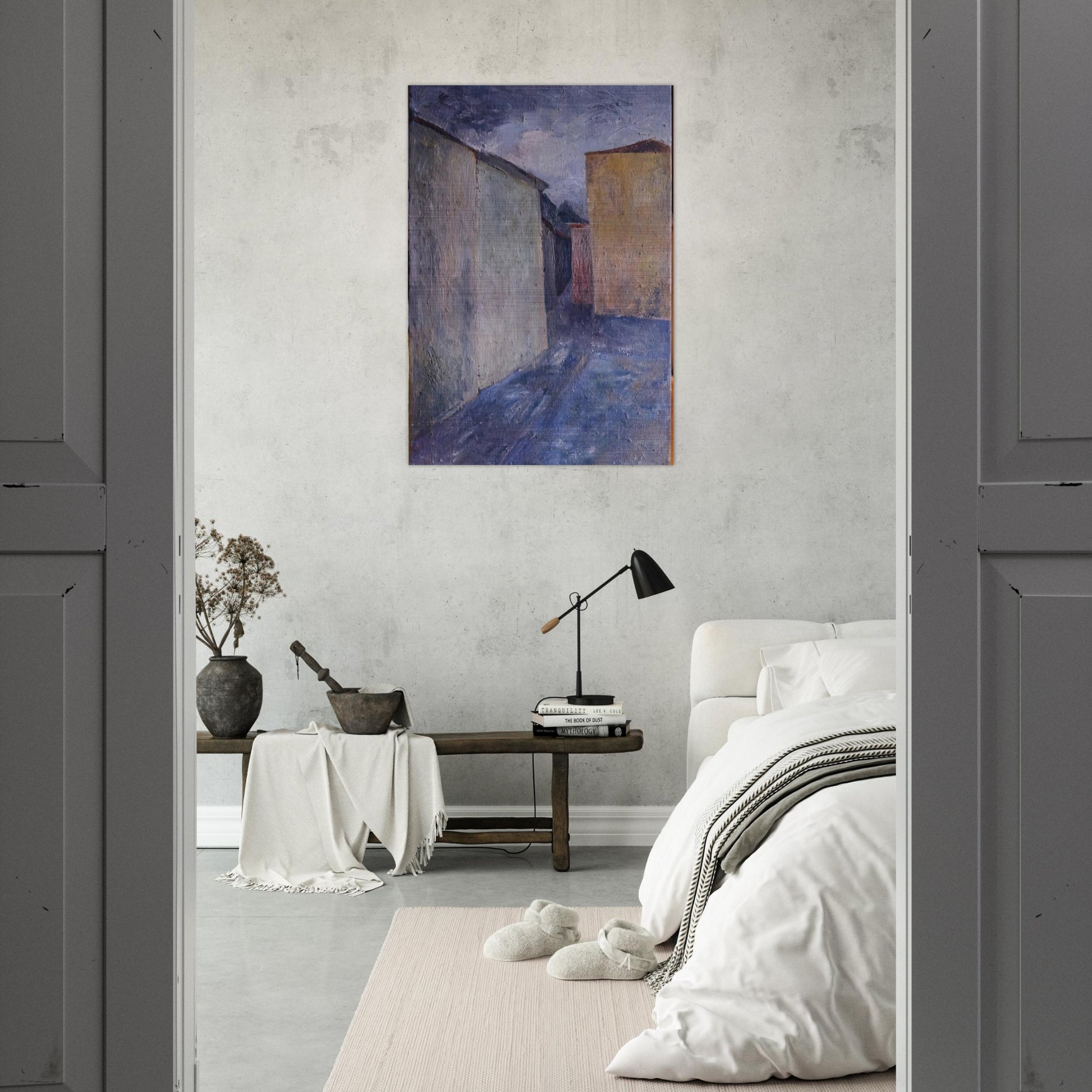 Upper Piazza - 1947 - Alberto Burri Brushed Aluminum Print - 70x100 cm / 28x40 inches | Alberto Burri Aluminum Print | Alberto Burri Prints