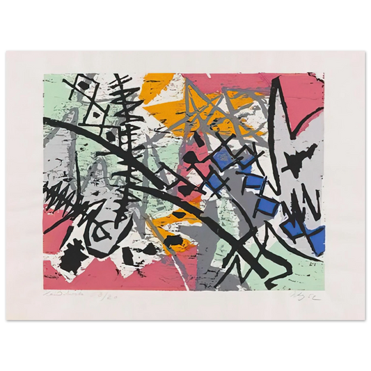 Ernst Wilhelm Nay - Farbholzschnitt 1952-4 - 1952  75x100 cm / 30x40inches Fine Art Poster