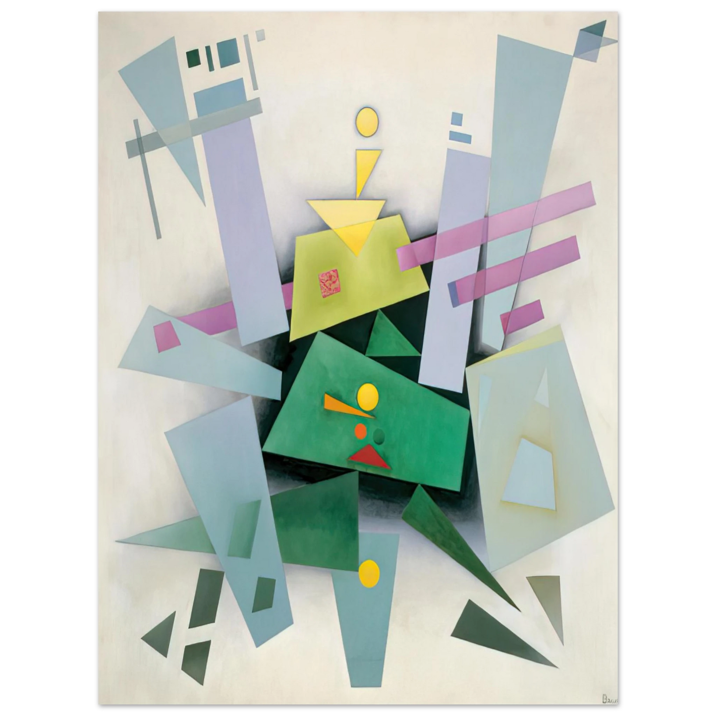 Rudolf Bauer - INVENTION COMPOSITION 31 1933  75x100 cm / 30x40inches Fine Art Poster
