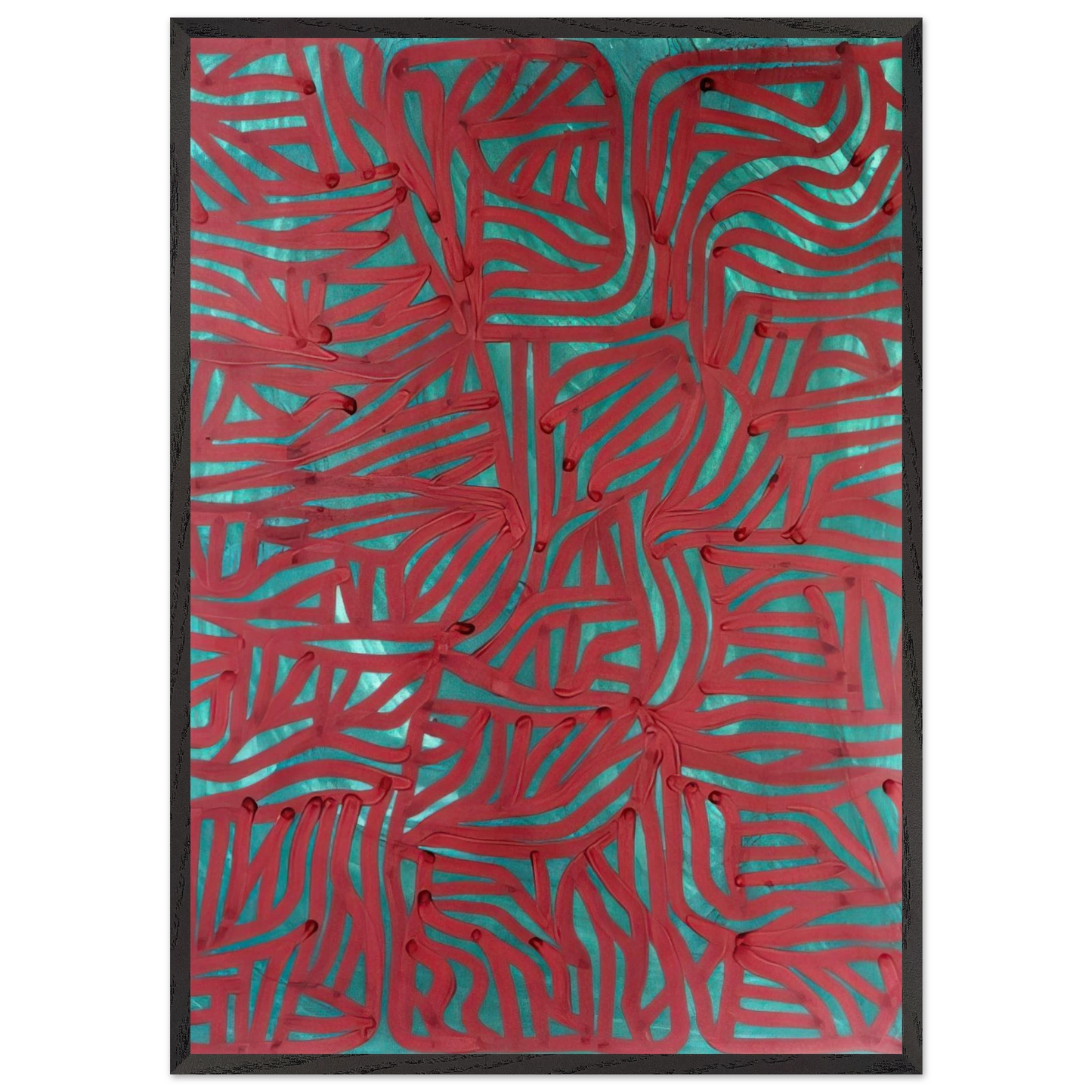Irregular Grid - Sol LeWitt 70x100 cm / 28x40 inches Framed Art Print – Black Wooden Frame