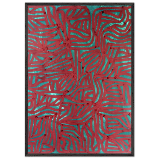 Irregular Grid - Sol LeWitt 70x100 cm / 28x40 inches Framed Art Print – Black Wooden Frame