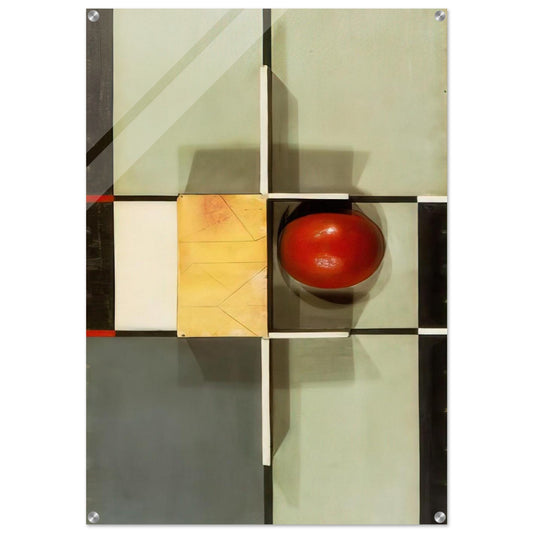 RELIEF WITH CROSS AND SQUARE 1924 - Kurt Schwitters Acrylic Print - 70x100 cm / 28x40″ inches