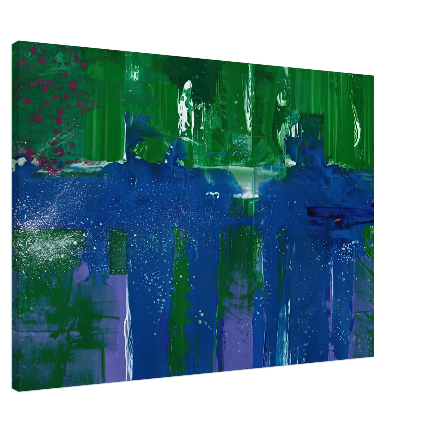 Helen Frankenthaler - Grotto, 1990- Wall Art - 60x80 cm / 24x32 inches - Premium Wooden Framed Poster With Fine Art Paper-canvas - White frame